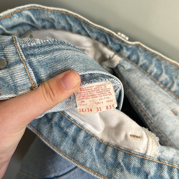 Levi's Vintage 619 Orange Tab Jeans 34X34 Light Wash - Picture 11 of 13